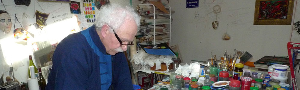 Pierre-Vincent Innocente dans son atelier